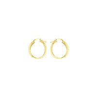 9k Yellow Gold Round Hoop Earrings