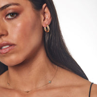 9k Yellow Gold Round Hoop Earrings