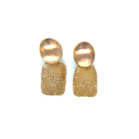 Milena Zu Copper and Gold Geometric Earrings