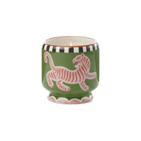 Black Cedar and Fig Tiger Ceramic Candle