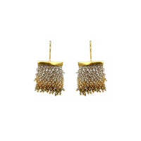 Milena Zu Gold and Silver Swarovski Tapestry Earrings