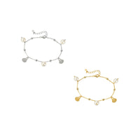 Pearl and Shell Charm Bracelet