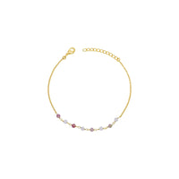 Allora Pink Tourmaline and Moonstone Beaded Bracelet