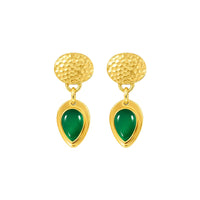 Allora Teardrop Green Onyx Earrings