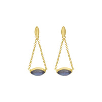 Allora Chain Drop Labrodorite Earrings