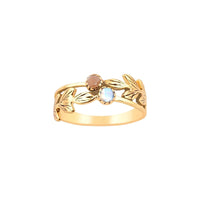 Allora Floral Peach Moonstone Ring