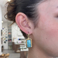 Amara Amazonite Rectangle Drop Earrings
