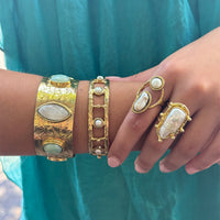 Amara Round Double Pearl Ring