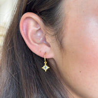 Allora Ornate Rose Quartz Hoop Earrings