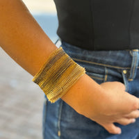 Milena Zu Gold 3 Tone Woven Cuff