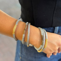 Milena Zu Triple Tone Tube Bracelet