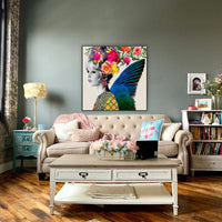 Briditte Flowers Square Canvas Print