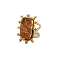 Amara Dotted Critrine Ruzy Ring