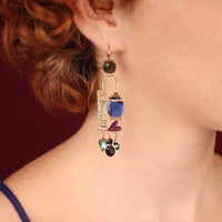 Magic Jug & Heart Drop Earrings