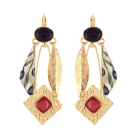 Olive Diamond Drop Earrings