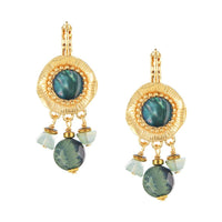 Zen Blu Bloom Drop Earrings