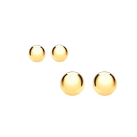9k Yellow Gold Ball Stud Earrings