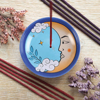 Ceramic Moon Incense Holder