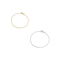 Fine Chain and Ball Bracelet