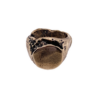 Elassaad Round Cracked Earth Signet Ring
