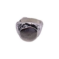 Elassaad Round Cracked Earth Signet Ring