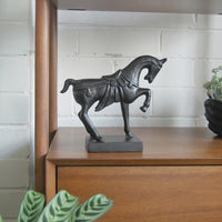 Black Metal Horse Statue