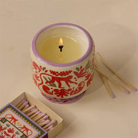 Coconut and Amber Jungle Ceramic Candle