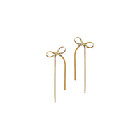 Long Snake Chain Bow Earrings