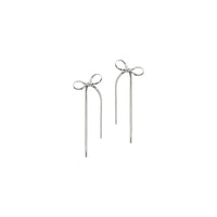 Long Snake Chain Bow Earrings