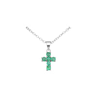 Mini Gemstone Cross Pendant