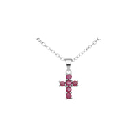 Mini Gemstone Cross Pendant