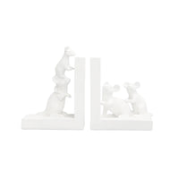 White Mouse Bookends