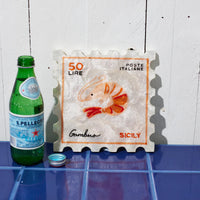 Gambero Shrimp Stamp Wall Art