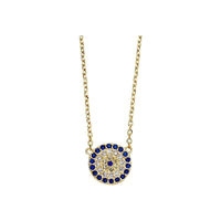 Round Evil Eye Crystal Necklace
