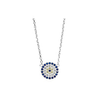 Round Evil Eye Crystal Necklace