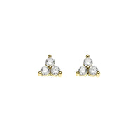 Tri Crystal Studs