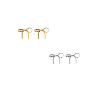 Short Snake Chain Bow Earrings