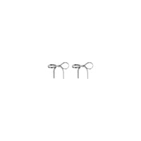 Short Snake Chain Bow Earrings