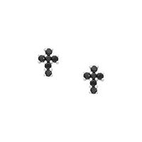 Mini Gemstone Cross Studs
