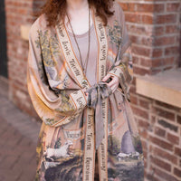 Vintage Friendship, Love and Truth Bamboo Kimono