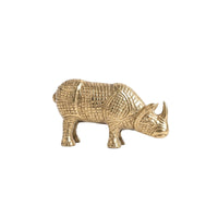 Gold Rhino Statue