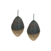 Milena Zu Medium Pod Earrings - Gold and Oxidized Brass