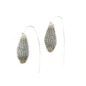 Milena Zu Mini Long Pod Earrings - Silver