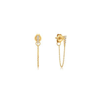 Ania Haie 14k Gold Chain Drop Huggies
