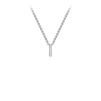 White Gold Initial Necklace