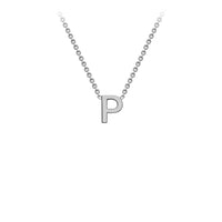 White Gold Initial Necklace