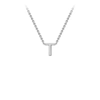 White Gold Initial Necklace