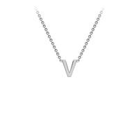 White Gold Initial Necklace