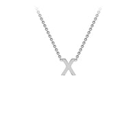 White Gold Initial Necklace