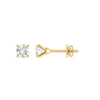 9k Gold 0.06ct Diamond Claw Studs